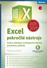Obálka knihy Excel 2016 a 2019 - pokročilé nástroje
