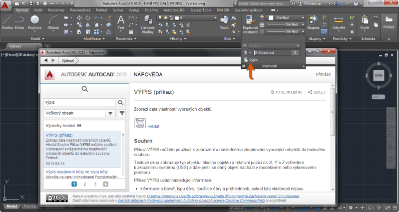 AutoCAD 2015 - Ukázání ikony z nápovědy