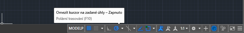 AutoCAD 2015 - Stavový řádek