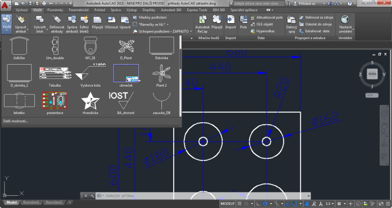 AutoCAD 2015 - Galerie bloků