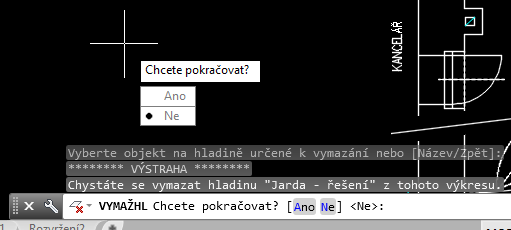 Odstranění hladiny v AutoCADu