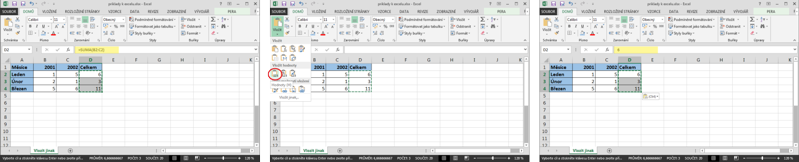 Postup při odstraňování vzorců v Microsoft Excel