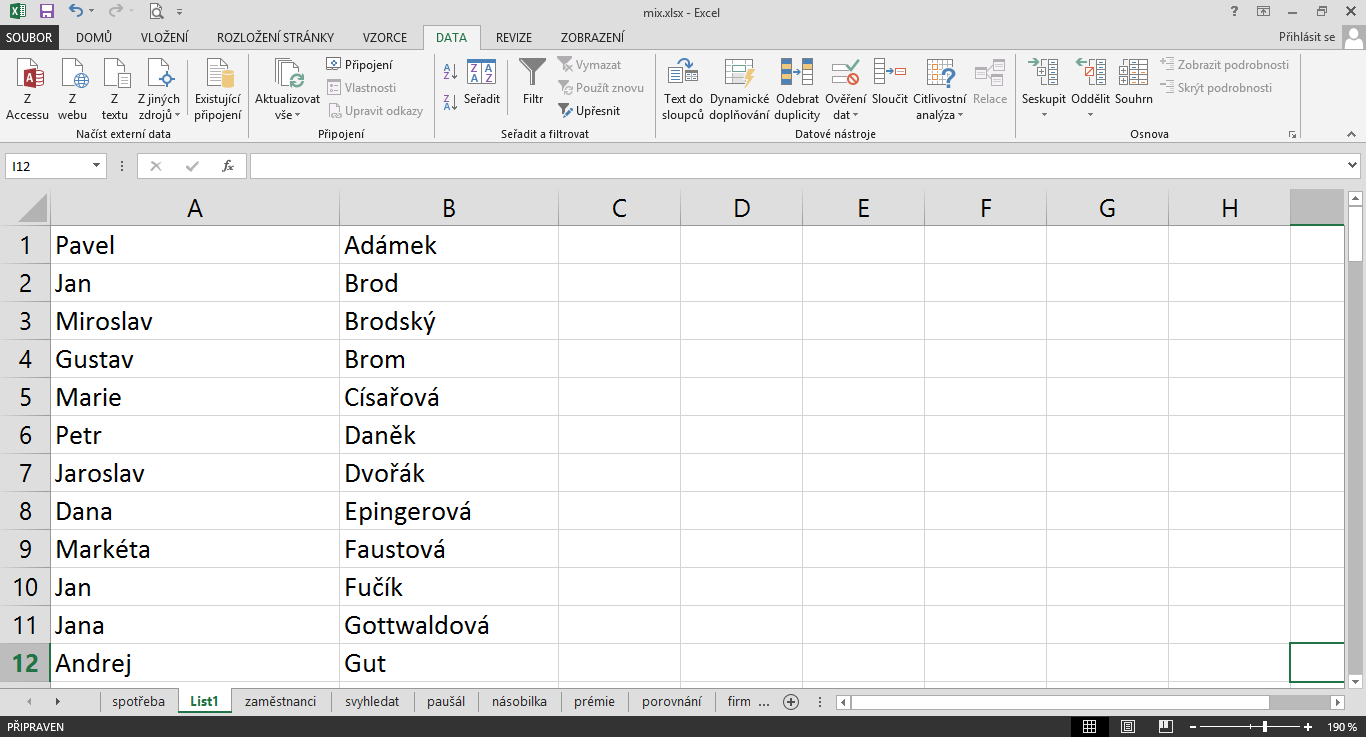 Jak rozdělit Text v buňce Excelu?