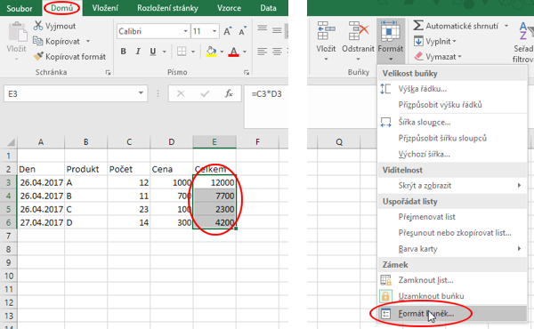 Skrytí vzorce v Microsoft Excel
