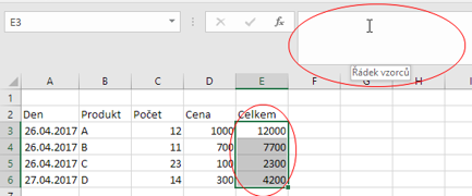 Skrytí vzorce v Microsoft Excel