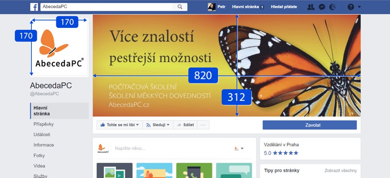 Úvodní a profilová fotka na Facebooku