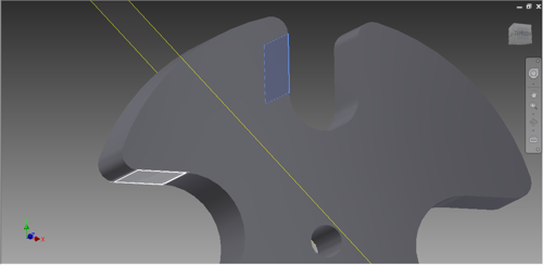 Vytvoření roviny mezi dvě neparaelní plochy v Autodesk Inventor 2015