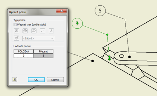 Přímá editace pozic v Autodesk Inventor 2015