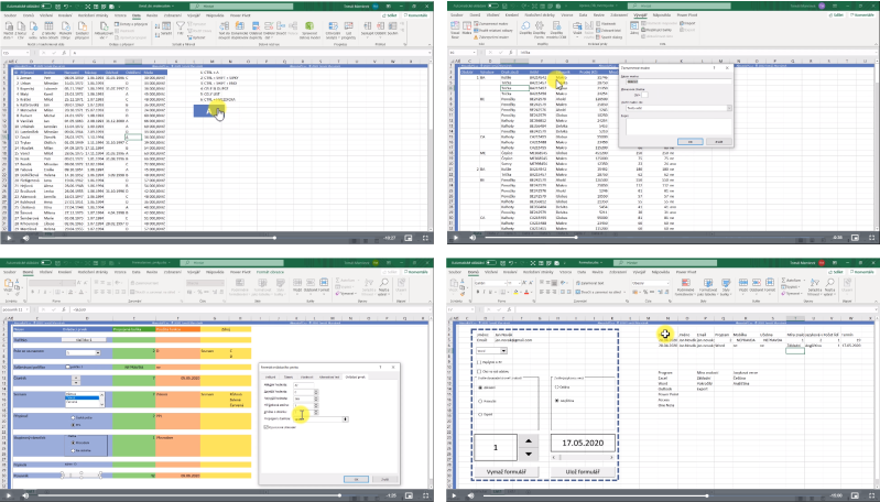 Ukázky z video školení Excel makra