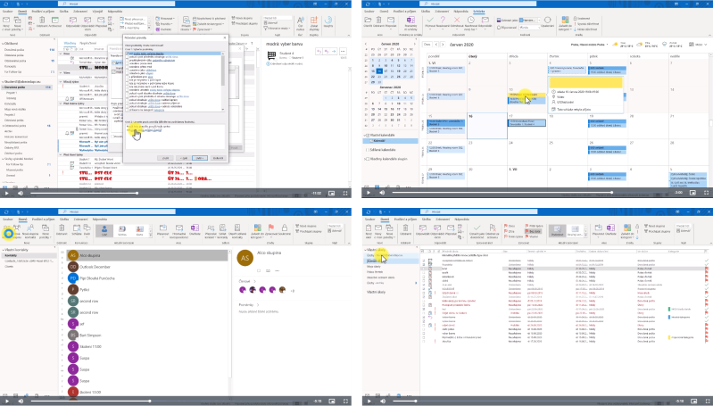 Ukázky z video školení Outlook
