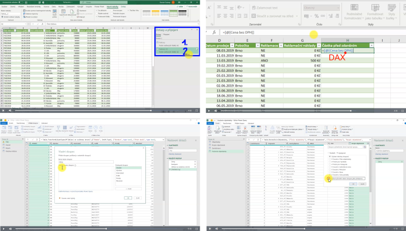 Ukázky z video školení Power Query